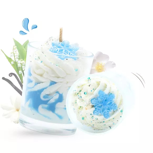 Mini candela gourmet fiocco di neve