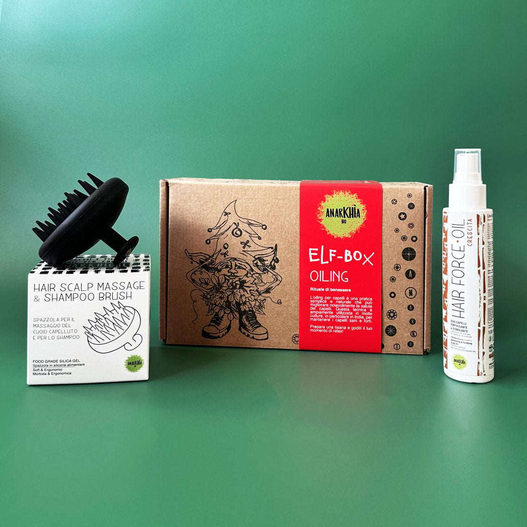 Oiling box (olio fortificante - spazzola per massaggio del cuoio capelluto)