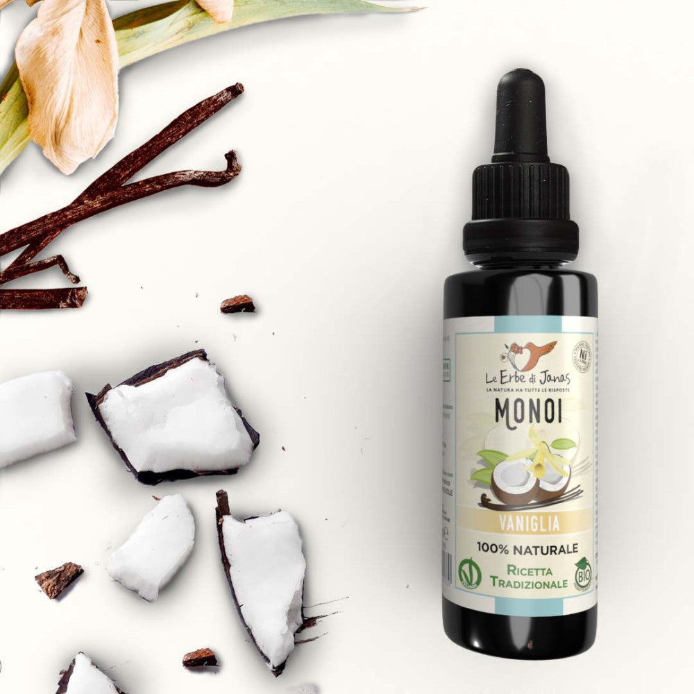 Olio di monoi, vaniglia bio