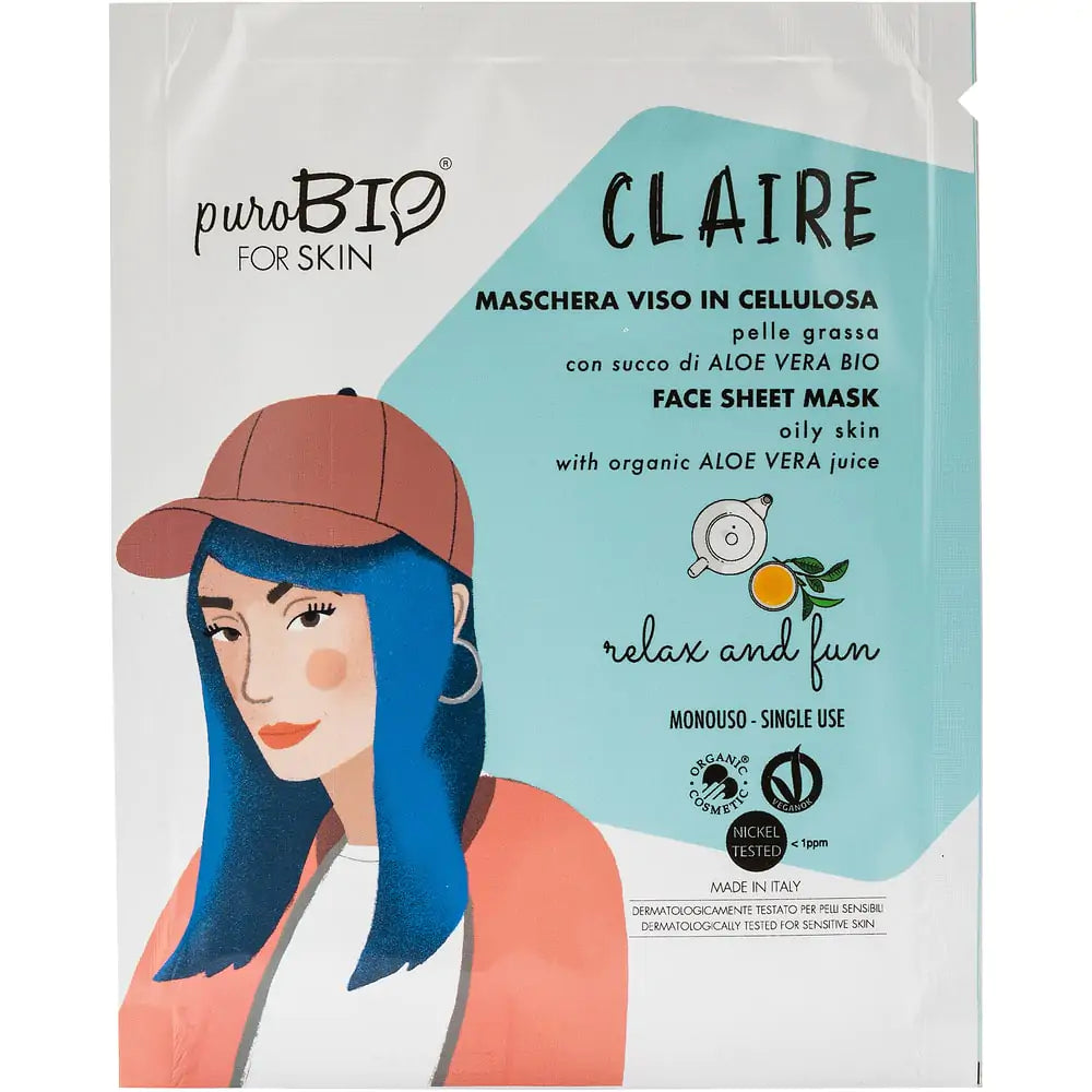Maschere viso CLAIRE in cellulosa