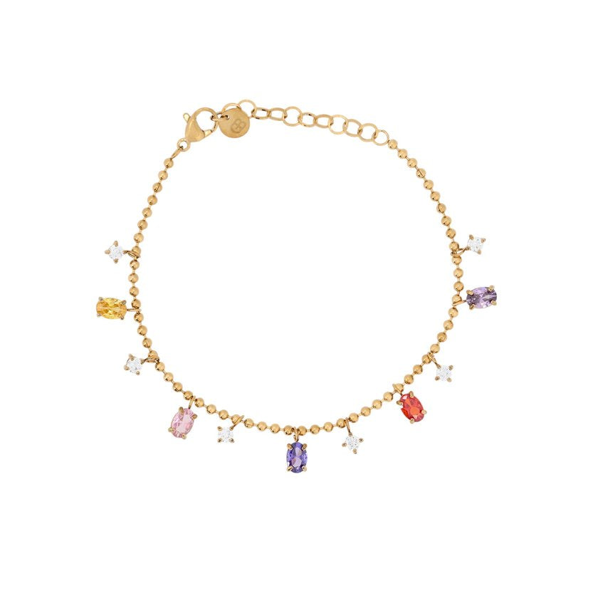 Bracciale con cristalli colorati