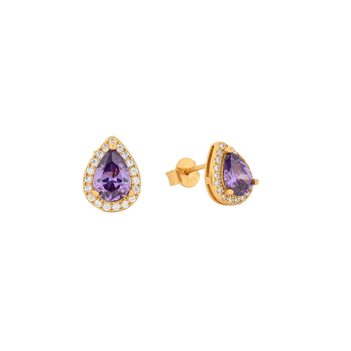 Orecchini a goccia pietra viola