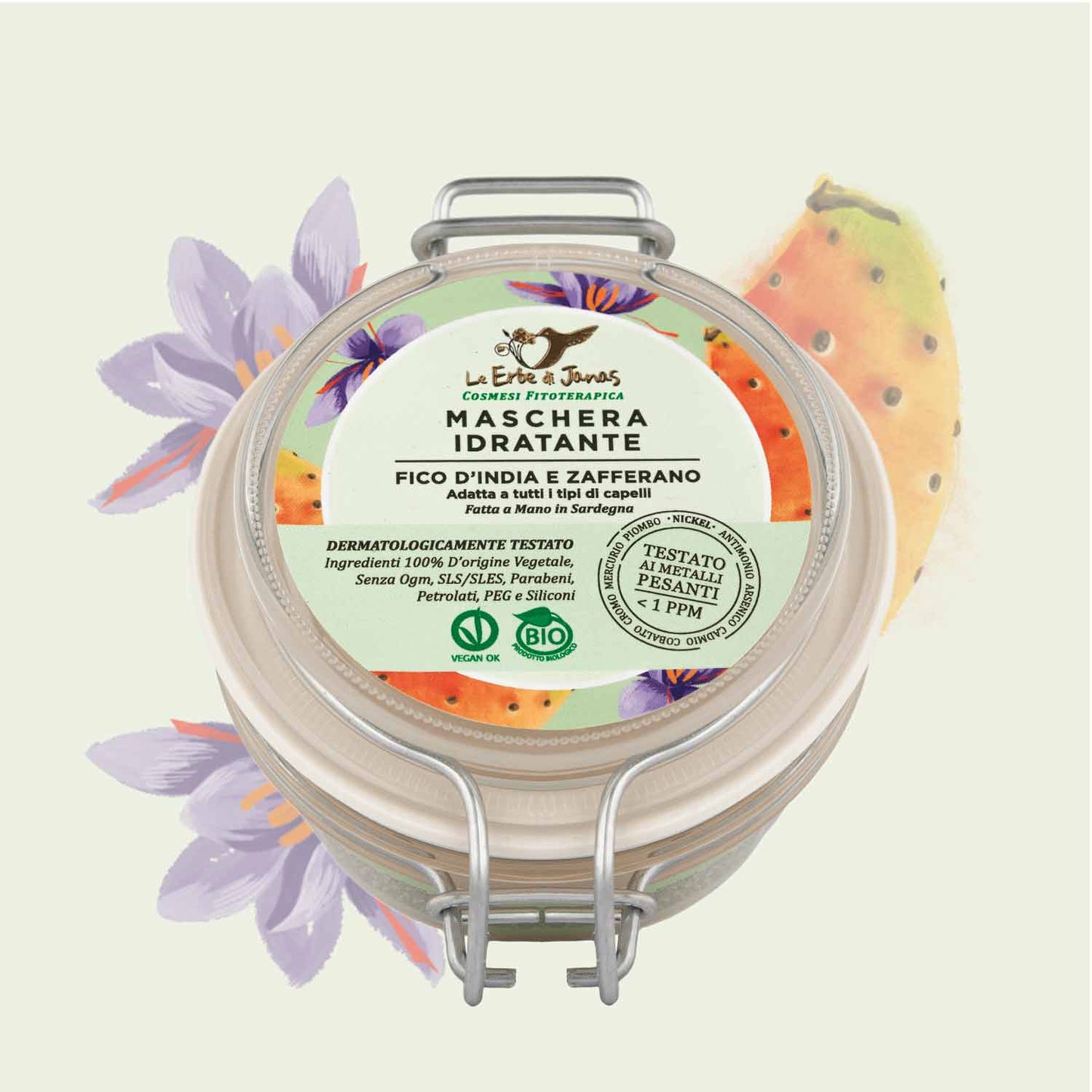 Maschera Capelli Idratante Fico D'India E Zafferano BIO