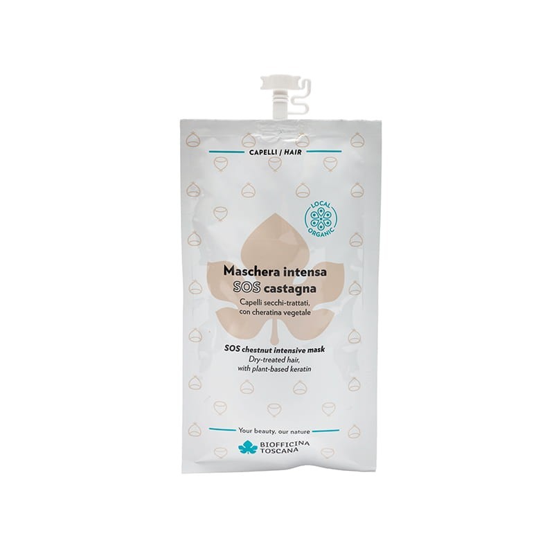 Maschera capelli SOS castagna per capelli secchi e trattati