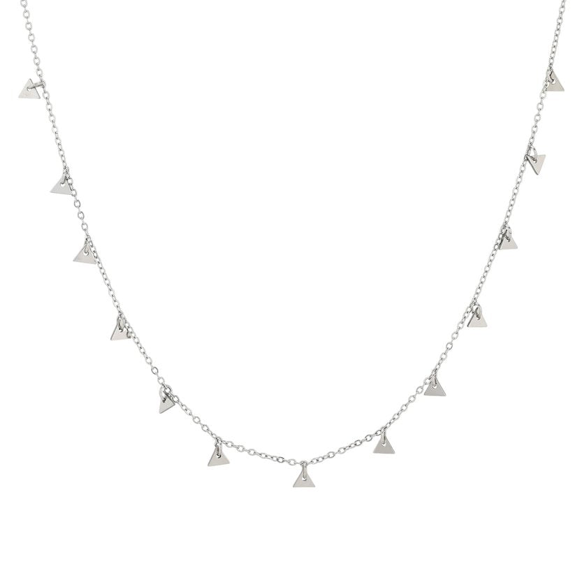 Collana in acciaio pendenti triangolare