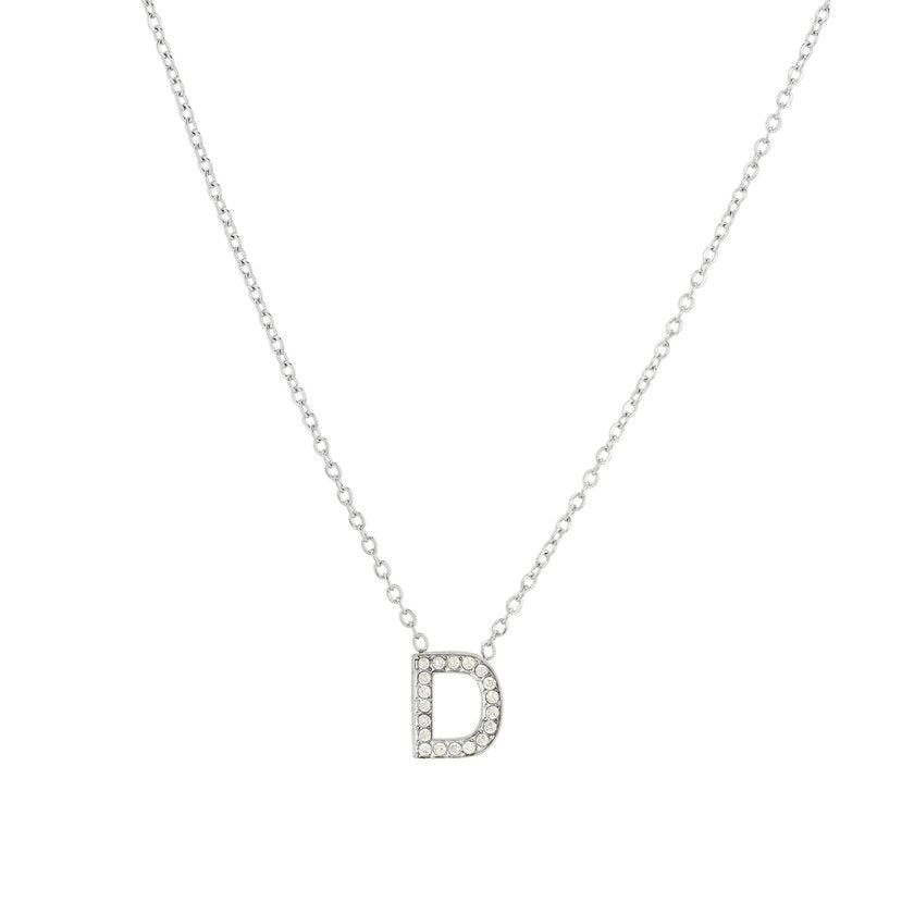 Collana in acciaio inossidabile con lettera D