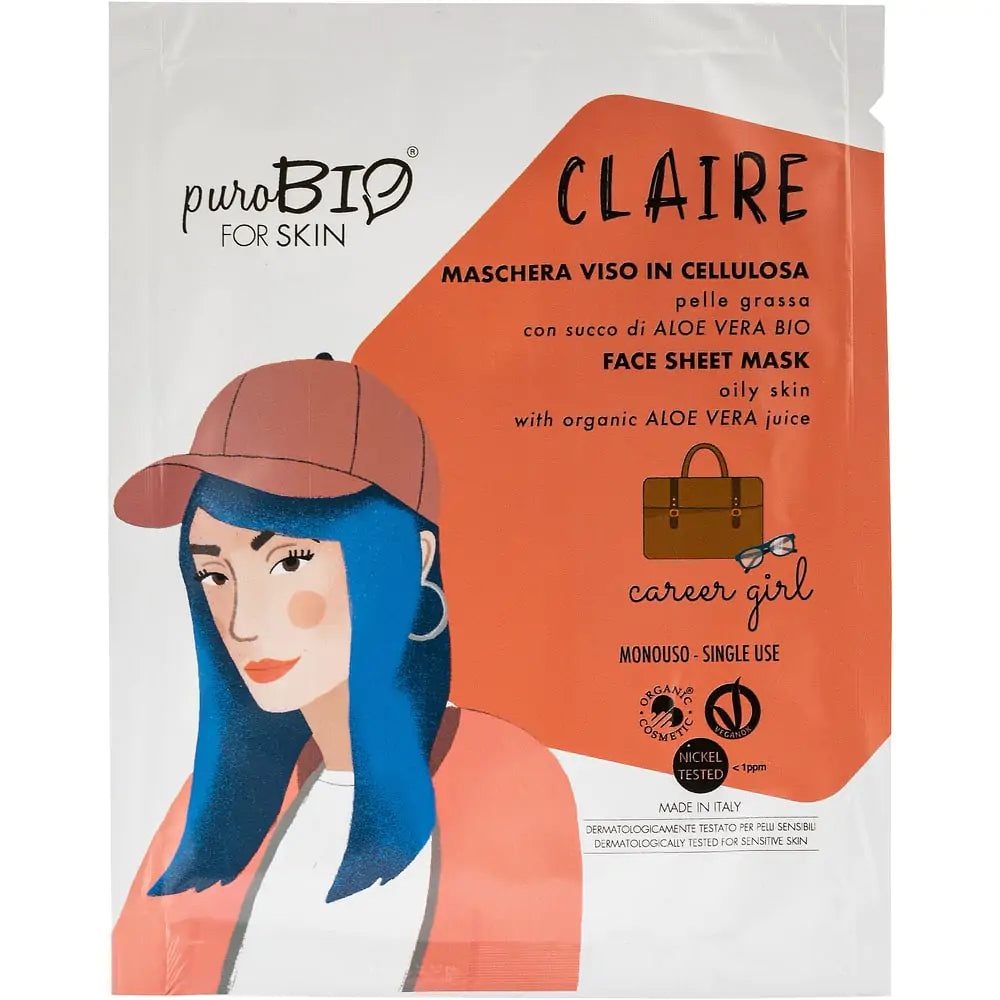 Maschere viso CLAIRE in cellulosa