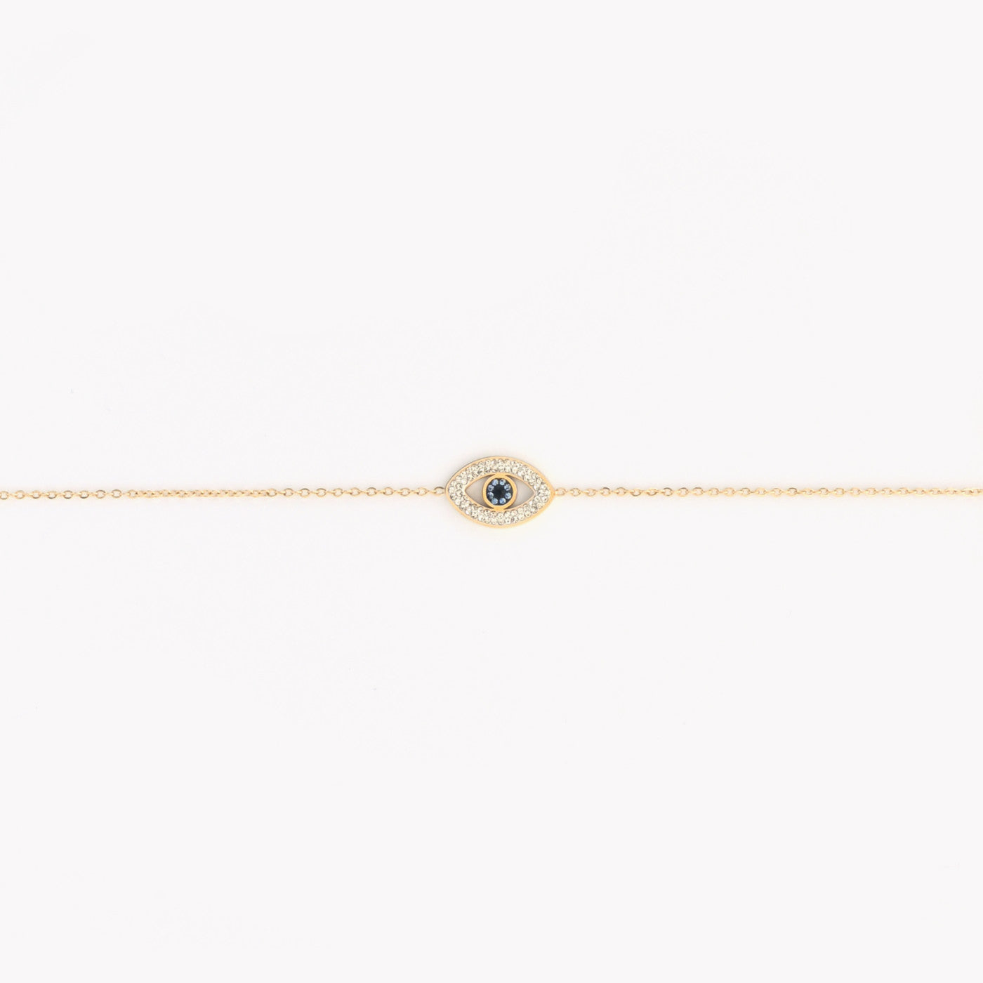 Bracciale in acciaio occhio blu