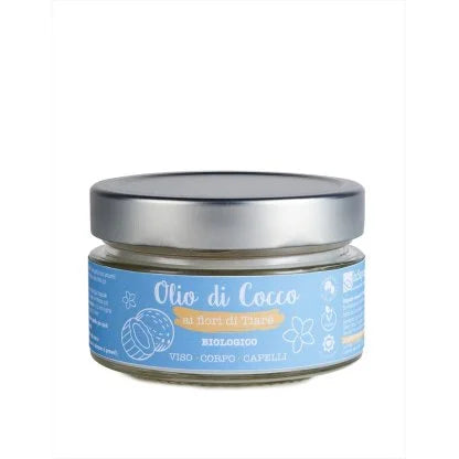 Olio di Cocco ai fiori di Tiarè bio, nutriente ed emolliente