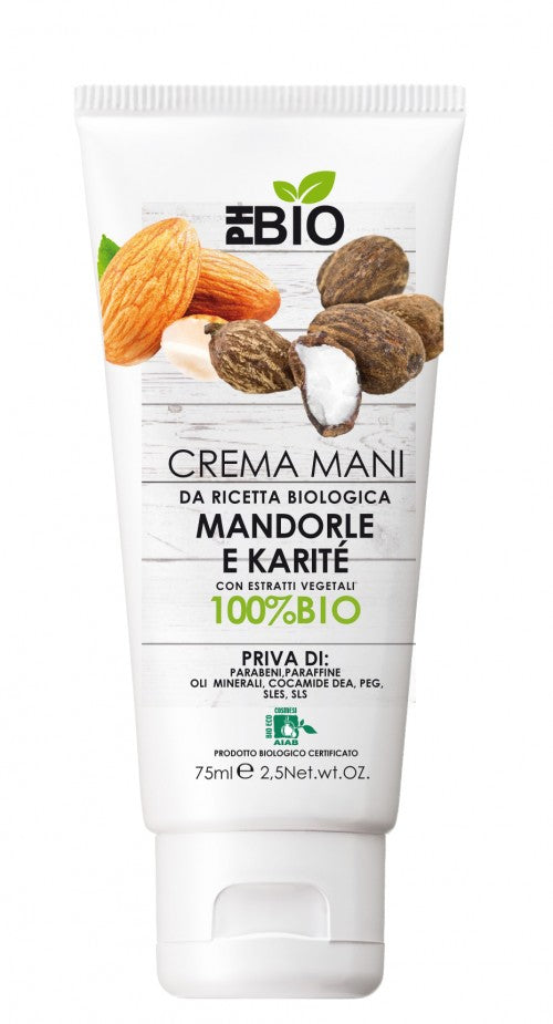 Crema mani mandorle e burro di karite' bio