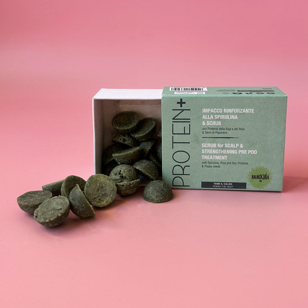 Impacco rinforzante alla spirulina e scrub (Linea Protein +)
