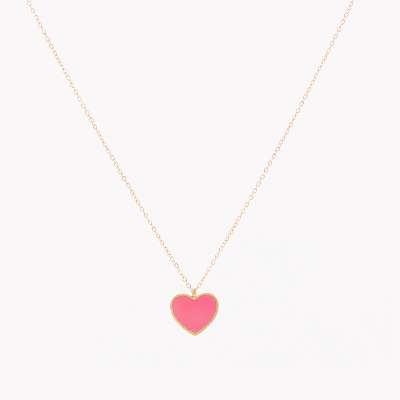 Collana in acciaio cuore rosa