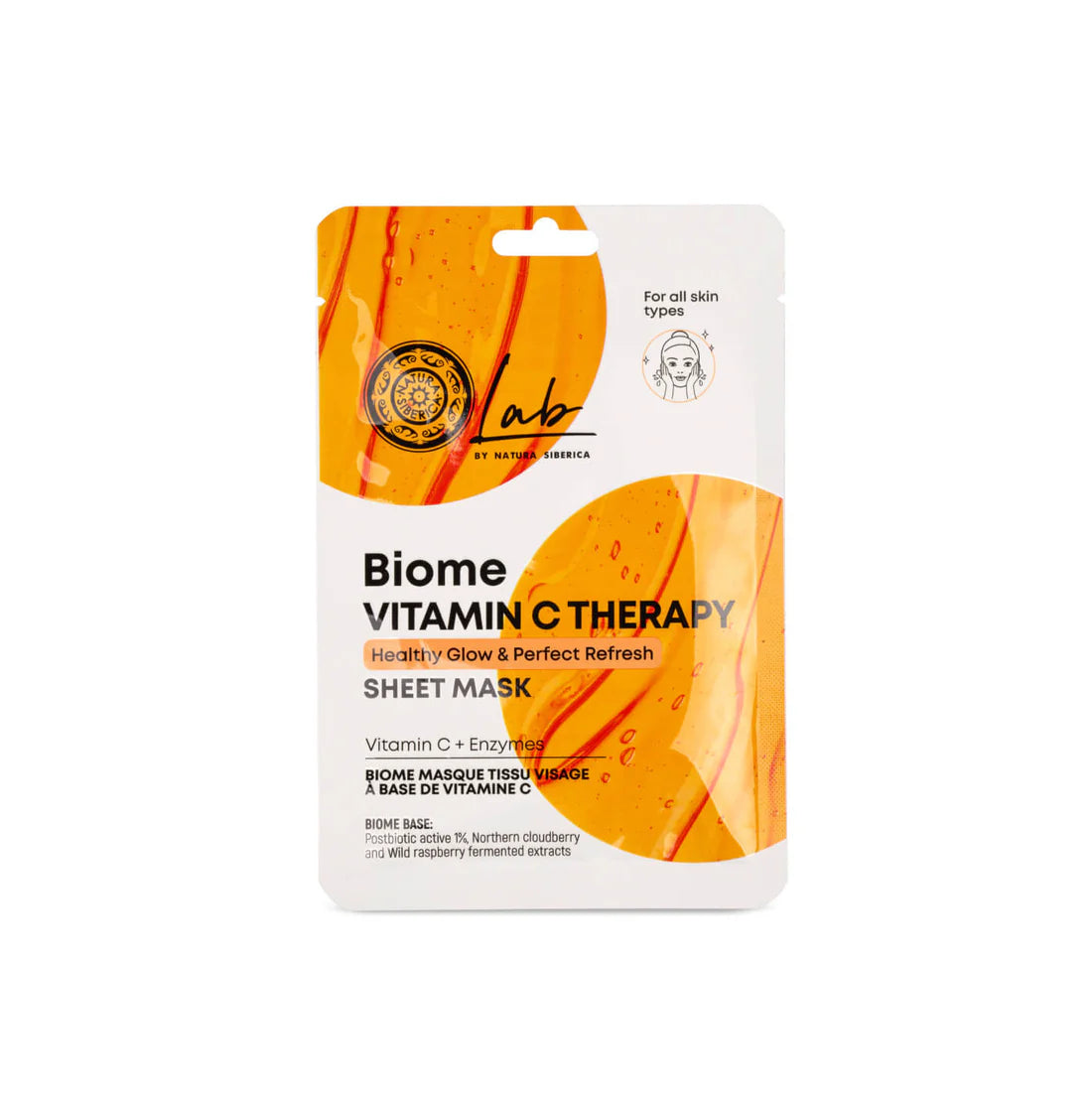 Maschera viso in tessuto alla vitamina C