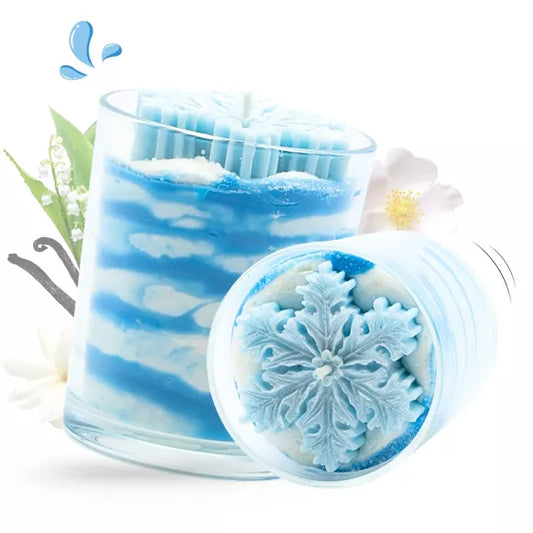 Grande candela gourmet fiocco di neve