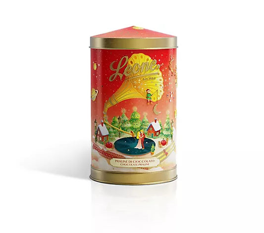 Latta carillon che suona con praline di cioccolato