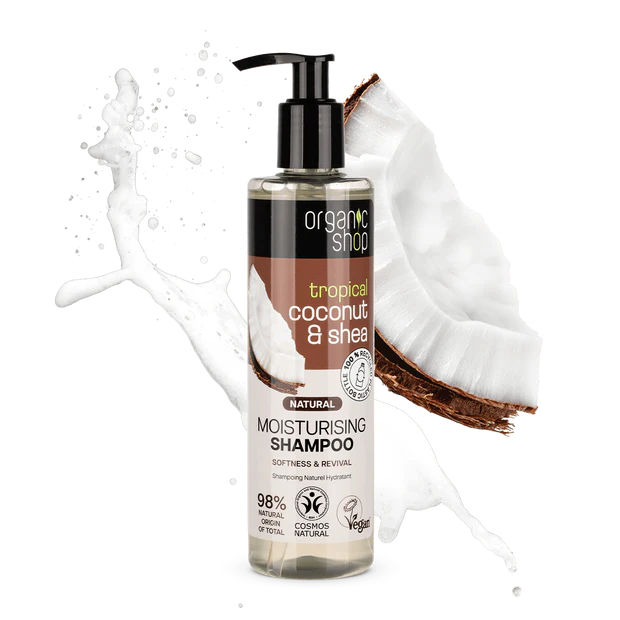 Shampoo al cocco e karité idratante e riparatore