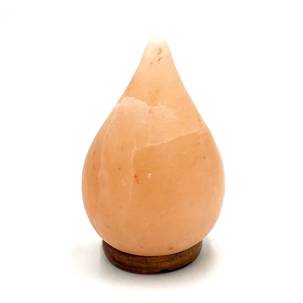 Lampada di sale rosa dell'Himalaya USB a forma di goccia