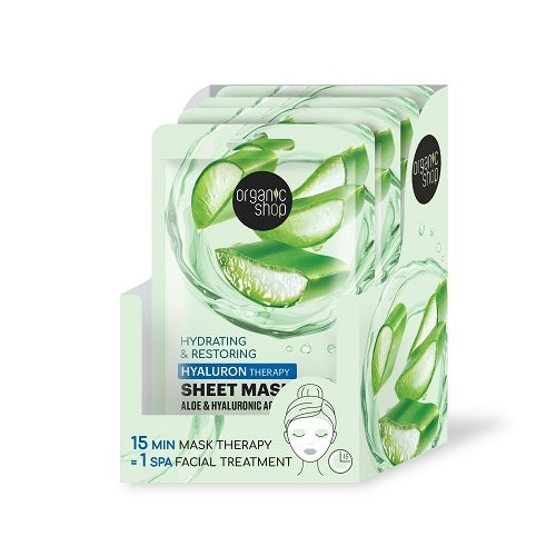 Maschera idratante e rigenerante con acido ialuronico e aloe vera