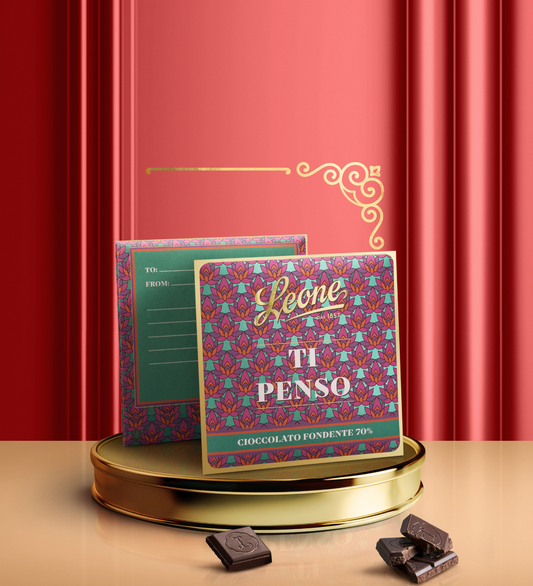Tavoletta Cioccolato Fondente 70% con biglietto TI PENSO
