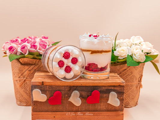 Candela gourmet coppa panna e fragole