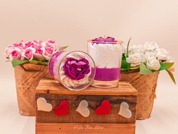Candela gourmet cuore fiorito