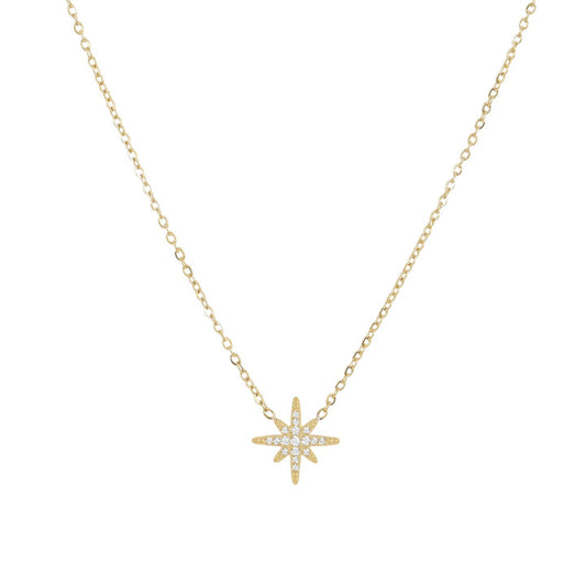 Collana stella singola dorata