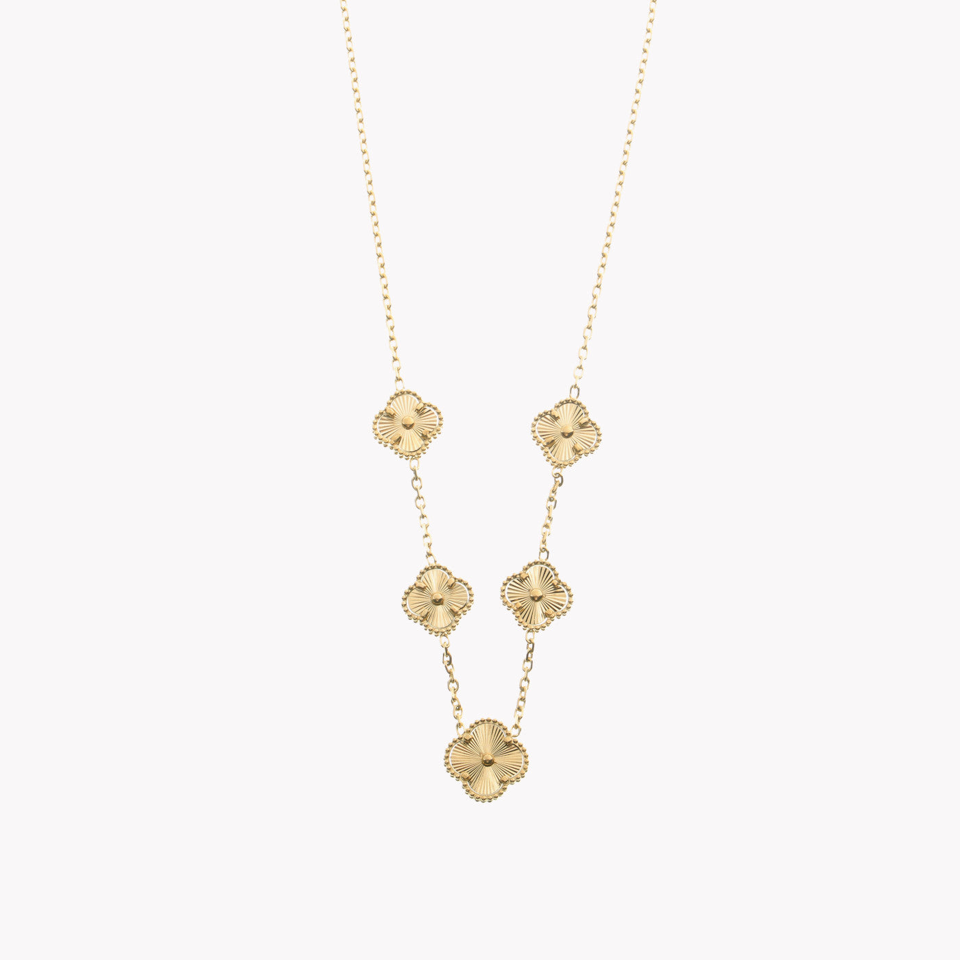 Collana quadrifoglio dorato