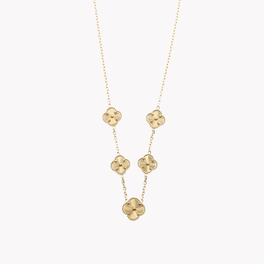 Collana quadrifoglio dorato