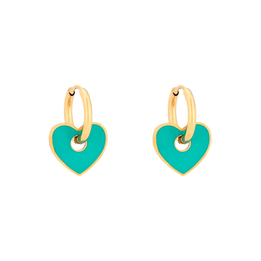 Orecchini cuore turchese
