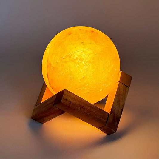 Lampada di sale scolpita a forma di sfera