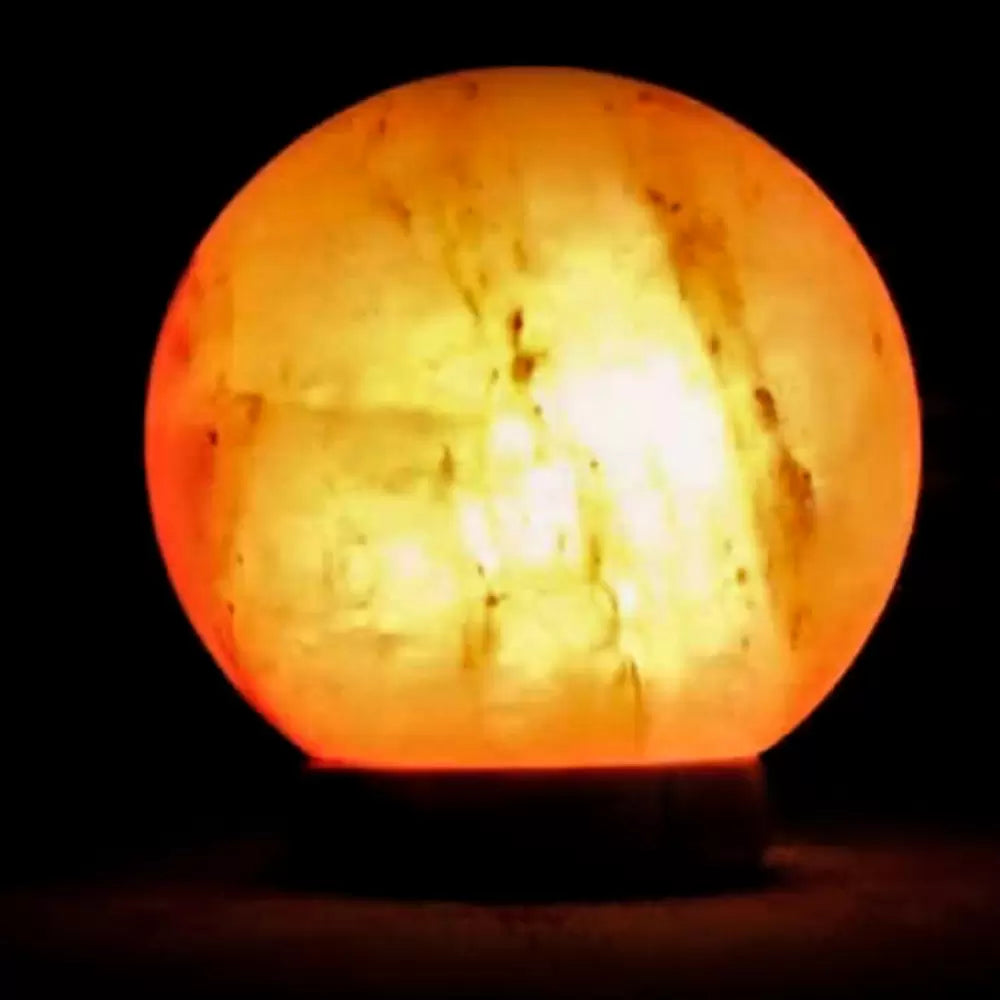 Lampada di Sale Himalayano USB Rosa scolpita a forma di Sfera 1 Kg