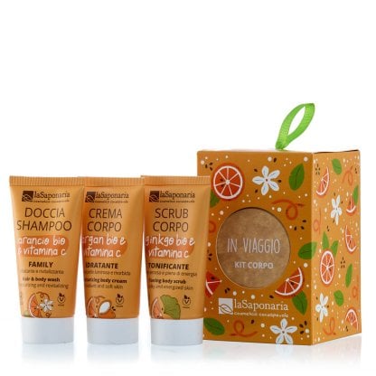 Lanterna in viaggio (crema corpo, scrub corpo e doccia shampoo)