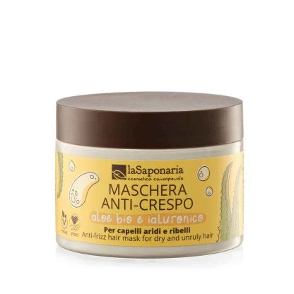 Maschera anti-crespo per capelli aridi e ribelli
