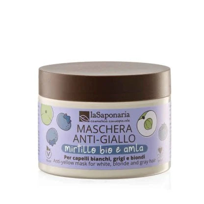 Maschera anti-giallo per capelli grigi, bianchi e biondi