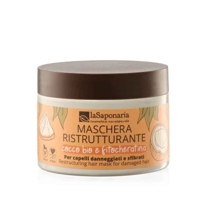Maschera ristrutturante per capelli danneggiati e sfibrati
