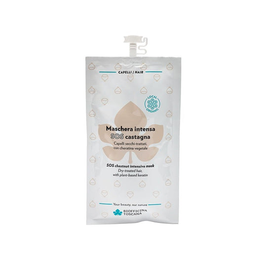 Maschera capelli SOS castagna per capelli secchi e trattati