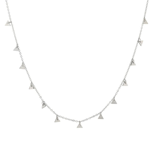 Collana in acciaio pendenti triangolare