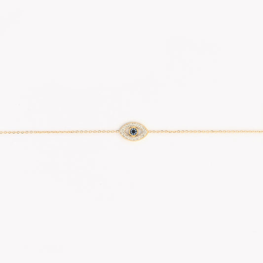 Bracciale in acciaio occhio blu