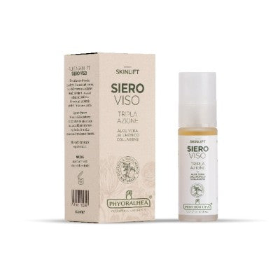 Siero viso tripla azione: aloe vera, acido ialuronico e collagene