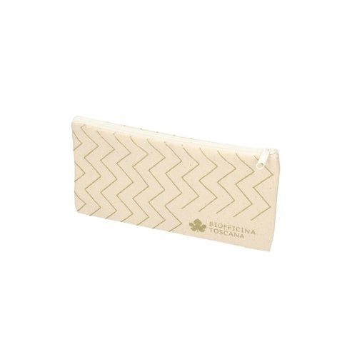 Pochette in cotone con trama "zig zag"