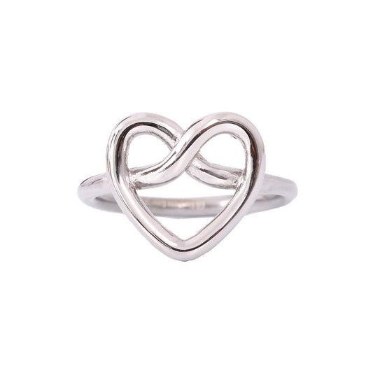 Anello cuore intrecciato