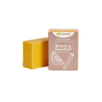 Sapone arancia e cannella - Sapone solido ricco di vitamina E - La Saponaria