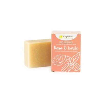 Sapone rosa e burro di karitè Sapone solido nutriente e addolcente - La Saponaria