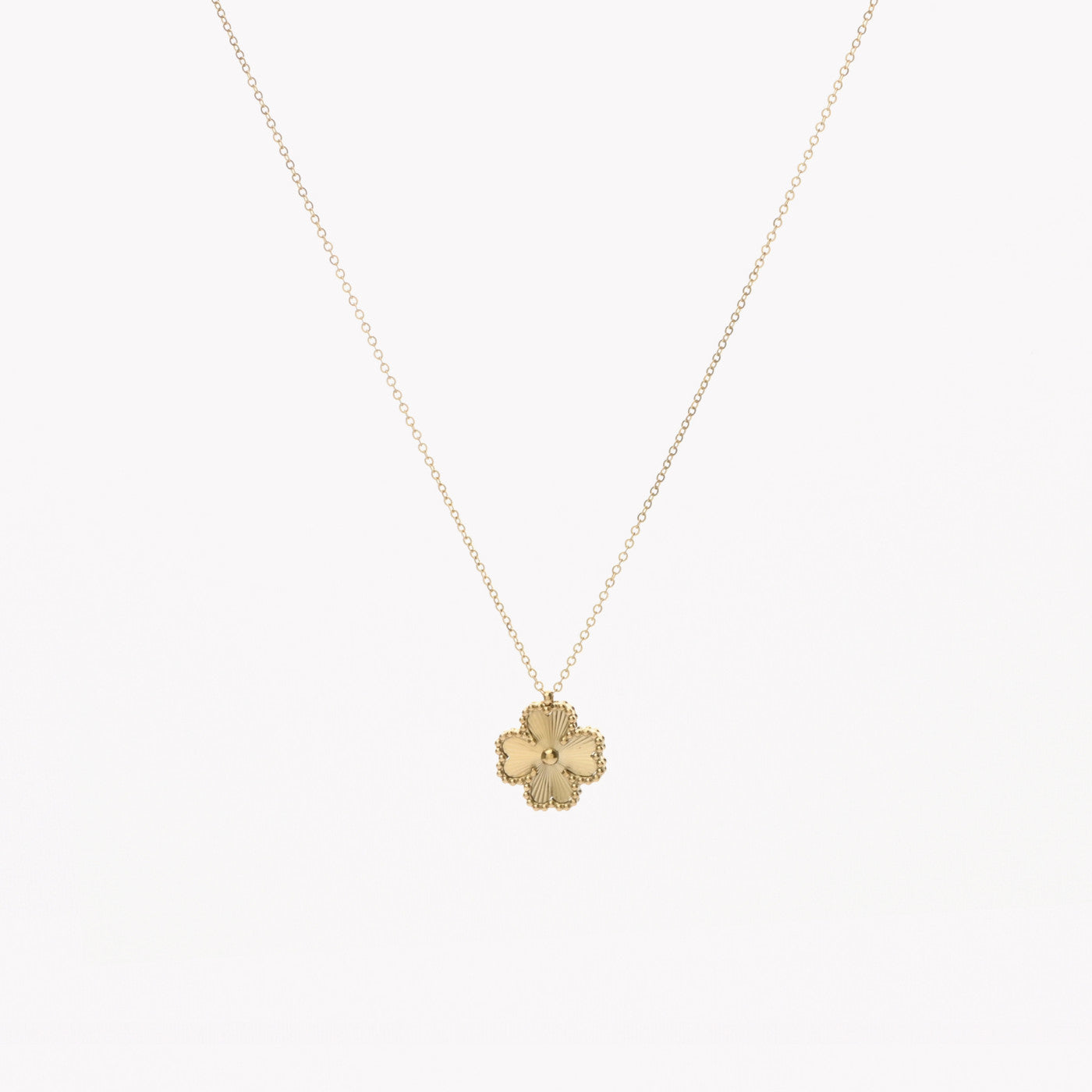 Collana trifogli struttura in acciaio