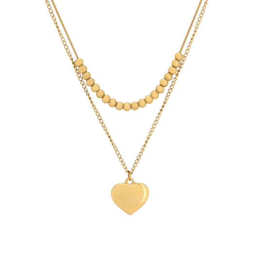 Collana doppia con cuore