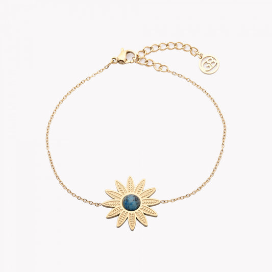 Bracciale in acciaio fiore grande